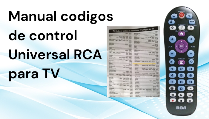 manual codigos de control universal rca para tv